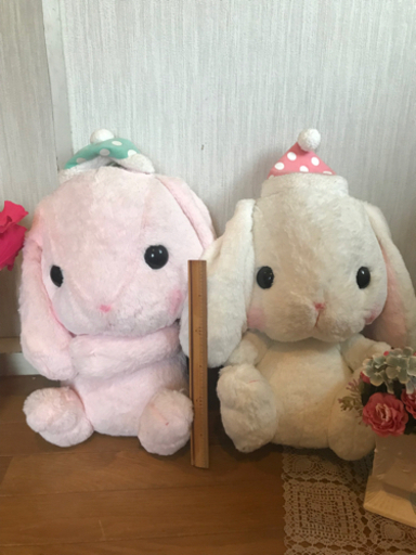 ペアでいかが？　可愛い大きな　うさぎ！！ぬいぐるみ　大きくて可愛い♪