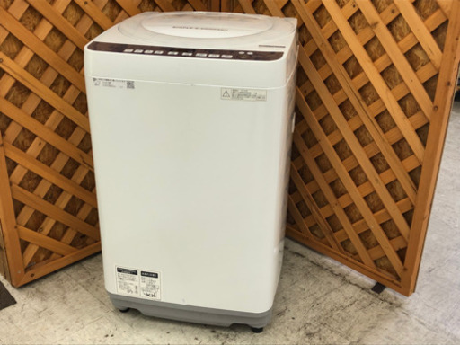 【愛品館江戸川店】「保証有り」SHARP　7.0kg　全自動洗濯機 「ES-T710-W」 （2018年製）ID:142-029377-007　配送可　1,100円～