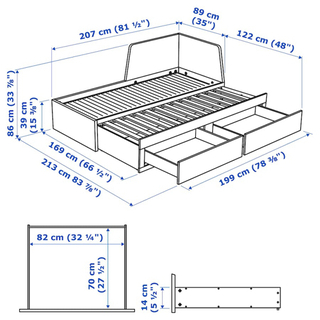 IKEAベッド　FLEKKE フレッケの画像