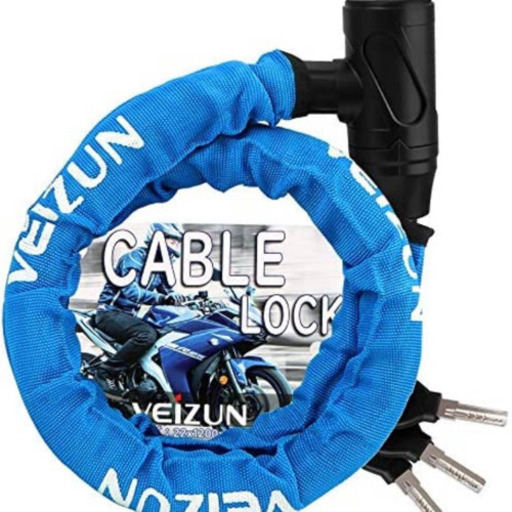 VEIZUN バイクロック チェーンロックφ(直径)22mm×1200ｍｍ