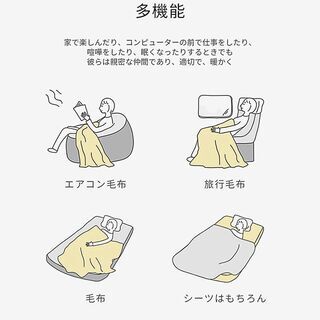 【新品・未使用】フリンジ付きブランケット（ピンク・140*170cm）の画像