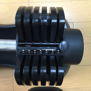 可変式ダンベル 7段階調整 アジャスタブルダンベル　20kg×2セットの画像