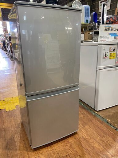 【愛品館市原店】SHARP 2017年製 137L 2ドア冷蔵庫 SJ-D14C-S 【管理IR013264-105】