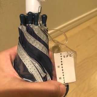 子供用　ジャンプ傘　ネイビーの画像