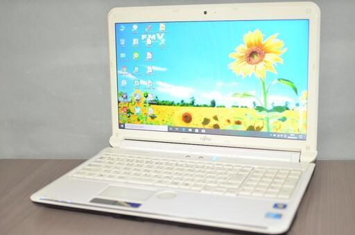 中古ノートパソコン Windows10+office AH53/C core i3-380Ｍ/HDD640GB/4GB/15.6インチ/ブルーレイ/HDMI/無線/テンキー/便利なソフト多数