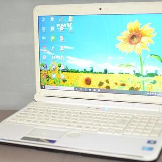中古ノートパソコン Windows10+office AH53/C core i3-380Ｍ/HDD640GB/4GB/15.6インチ/ブルーレイ/HDMI/無線/テンキー/便利なソフト多数