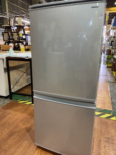【愛品館市原店】SHARP 2018年製 137L 2ドア冷蔵庫 SJ-D14D-S 【愛市IR】