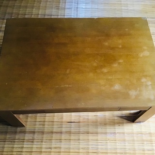 中古　引き出し付きローテーブルの画像