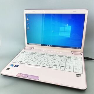 ピンク色 ノートパソコン 中古美品 Windows10 16型ワ...
