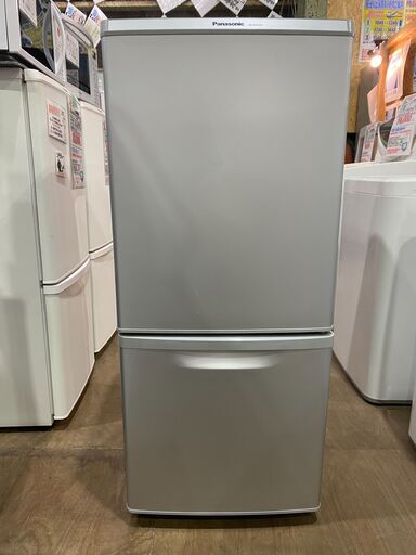 【愛品館市原店】パナソニック 2017年製 138L 2ドア冷蔵庫 NR-B149W-S 【管理IR013494-007】