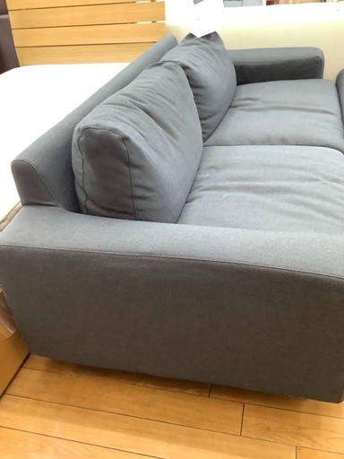 無印良品　2.5人掛けソファー　オットマン付き　ダークグレー　幅190cm 高さ70cm 奥行き88cm