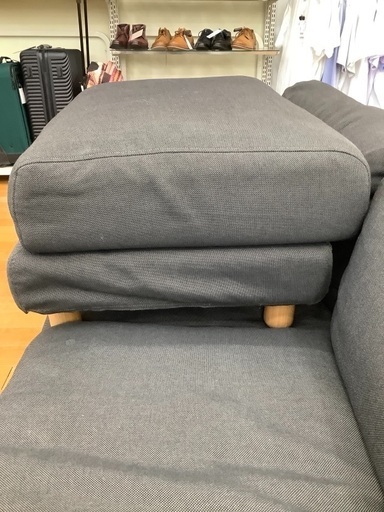 無印良品　2.5人掛けソファー　オットマン付き　ダークグレー　幅190cm 高さ70cm 奥行き88cm