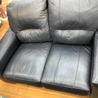 2人掛けソファー ブラック 幅138cm 高さ85cm 奥行90cm