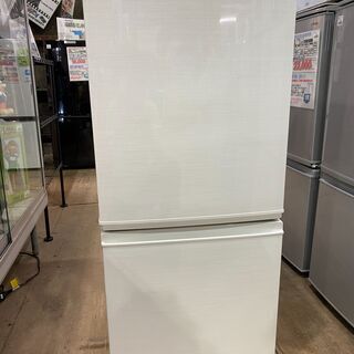 愛品館市原店】SHARP 2018年製 137L 2ドア冷蔵庫 SJ-D14D-W 【愛市IR】