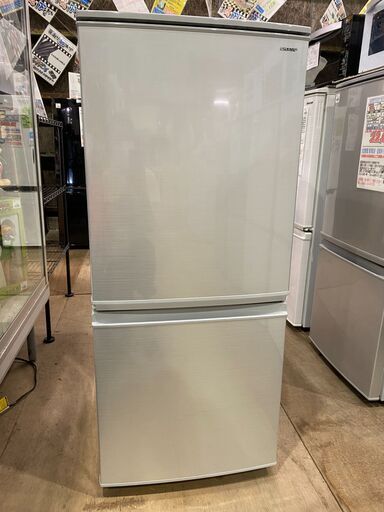 【愛品館市原店】SHARP 2018年製 137L 2ドア冷蔵庫 SJ-D14D-S 【管理IR013498-104】