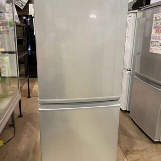 【愛品館市原店】SHARP 2018年製 137L 2ドア冷蔵庫 SJ-D14D-S 【管理IR013498-104】