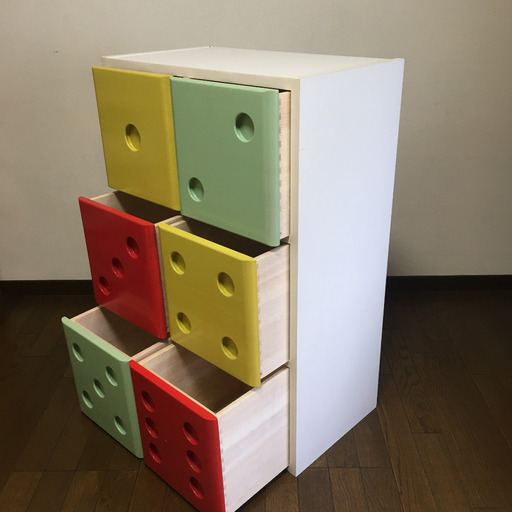 【縦置き横置き自由自在】サイコロ収納チェスト