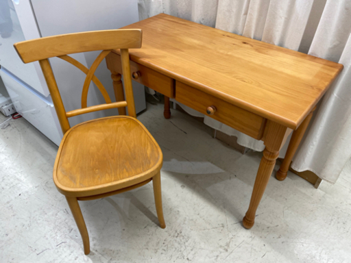 GM636★20％OFFSALE★【近隣配達可能】1人用　デスクチェアセット　木製　フランスベット　幅93.5×奥46×高68㎝　リサイクルショップ　ケイラック朝霞田島店　ケイラック　埼玉県　朝霞市　田島　和光市　志木市　新座市　富士見市　ふじみ野市　三芳町　戸田市　蕨市　さいたま市(岩槻以外)　川越市　所沢市　上尾市　東京都　板橋区　練馬区　清瀬市