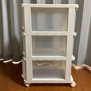 収納ケース　3段　キャスター付き　2個セットの画像