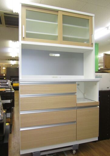 R088 国産 共和産業 キッチンボード、食器棚、幅121cm 美品