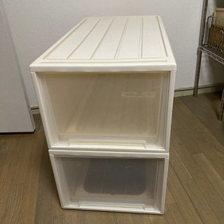 押入れ用衣装ケース　2個セット　約幅40.奥行74.高さ30cm