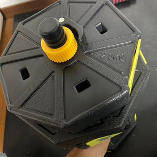 ダンベル　15kg×2  調節可能　ゴムマット付き　の画像
