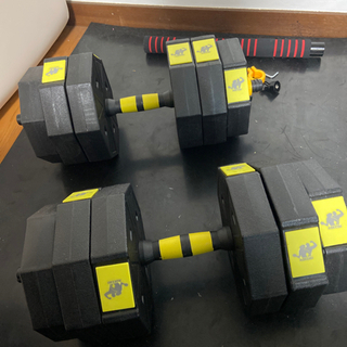 ダンベル　15kg×2  調節可能　ゴムマット付き　