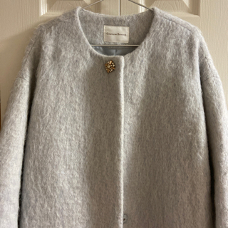 クチュールブローチ　メランジシャギーコート