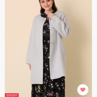 クチュールブローチ　メランジシャギーコートの画像