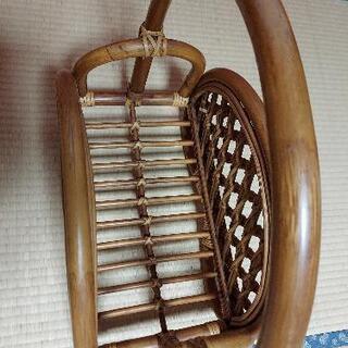 【値下げ】ラタン(藤)マガジンラックの画像
