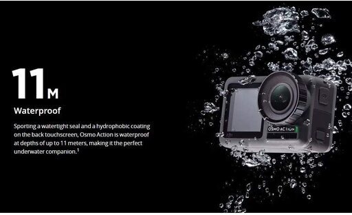 防水 DJI osmo action camera ４kアクションカメラ + 32gb sd + 3.5mm-usb-c adapte