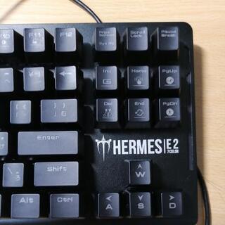 ゲーミングキーボード　GAMDIAS HERMES E2 RED 7COLOR 赤軸　メカニカル　日本語配列の画像