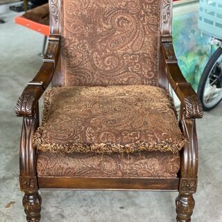 重厚！ 存在感！ ASHLEY / アシュレイ  アクセントチェア！ リサイクルショップ札幌　買取本舗　西野店の画像