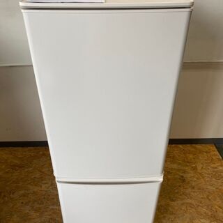 【MITSUBISHIELECTRIC】三菱電気 ノンフロン 冷凍 冷蔵庫 容量146L 冷凍室46L 冷蔵室100L 美品 MR-P15F-W 2021年製