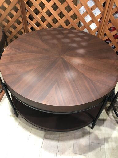 丸いセンターテーブル　約 高さ48cm×幅92cm