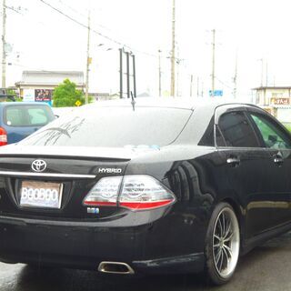 ★修復歴無★　クラウンハイブリッド　レザーシート　純正HDDナビ　バックカメラ　クリアランスソナー　社外19インチアルミ　車検R5年1月の画像