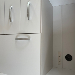 【早い者勝ち 美品】  ホワイト 完成品 電話台 モデム収納 ルーター収納 リビング収納の画像