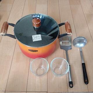 両手鍋　グラス　フライ返し　お玉