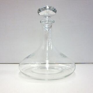 メーカー不明 ガラス デキャンタ 直径：約20cm 酒瓶 デカンタ 花瓶 インテリア 置物 札幌市 厚別店の画像