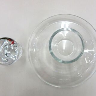 メーカー不明 ガラス デキャンタ 直径：約20cm 酒瓶 デカンタ 花瓶 インテリア 置物 札幌市 厚別店の画像