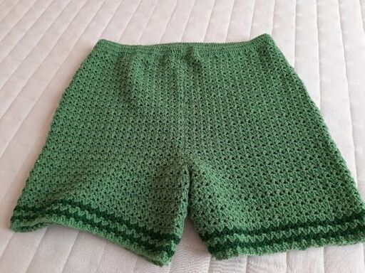 【手編み】毛糸（wool100%）のパンツ