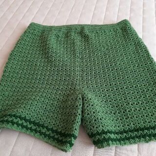 【手編み】毛糸（wool100%）のパンツ