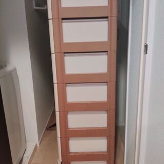 7段ウッドトップチェストの画像