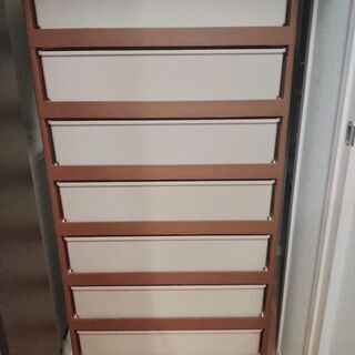 7段ウッドトップチェストの画像