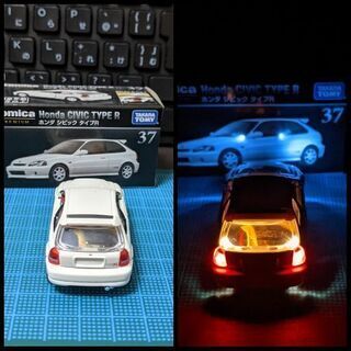 トミカ　プレミアムトミカ　シビック　電飾　ライト　点灯の画像