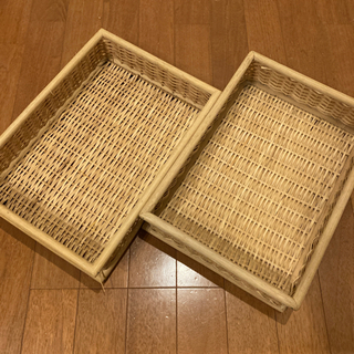 無印良品　ラタン　かごラック　3個セット