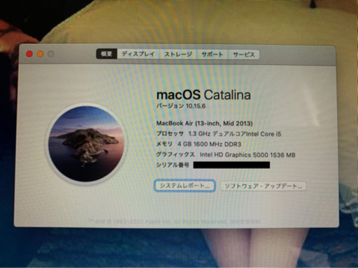 APPLE  MacBook Air (13-inch, Mid 2013)