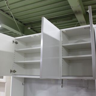 キッチンボード 綾野製作所 幅120 ホワイト AYANO 食器棚 中古家具