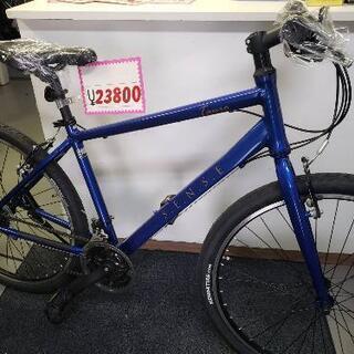 新車　街乗りクロスバイク愛知県限定手渡のみ名古屋市市西区北区配送無料 ♤﻿K)自転車 クロスバイク 新古車 ブルー 21段変速
