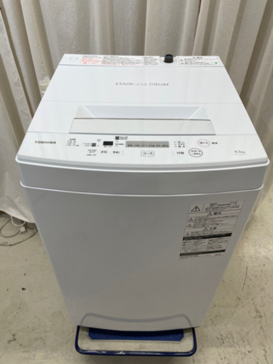 GM643【中古美品】洗濯機　東芝　4.5㎏　2019年製　 AW-45M7(W)　幅51×奥52.5×高87㎝　リサイクルショップ　ケイラック朝霞田島店　ケイラック　埼玉県　朝霞市　田島　和光市　志木市　新座市　富士見市　ふじみ野市　三芳町　戸田市　蕨市　さいたま市(岩槻以外)　川越市　所沢市　上尾市　東京都　板橋区　練馬区　清瀬市